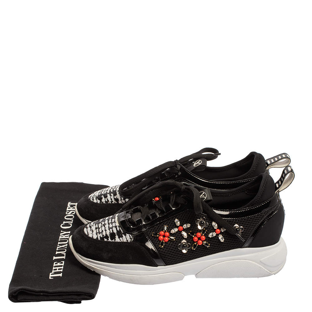 Louis Vuitton Black Patent Leather And Mesh Crystal Embellished Low Top  Sneakers Size 37 Louis Vuitton | The Luxury Closet