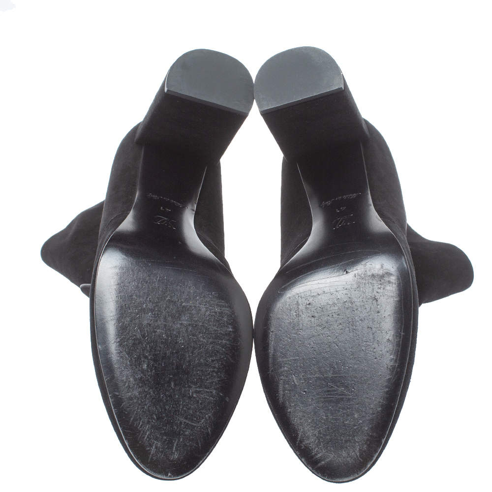 Louis Vuitton Black Suede Podium Ankle Boots Size 41 Louis Vuitton