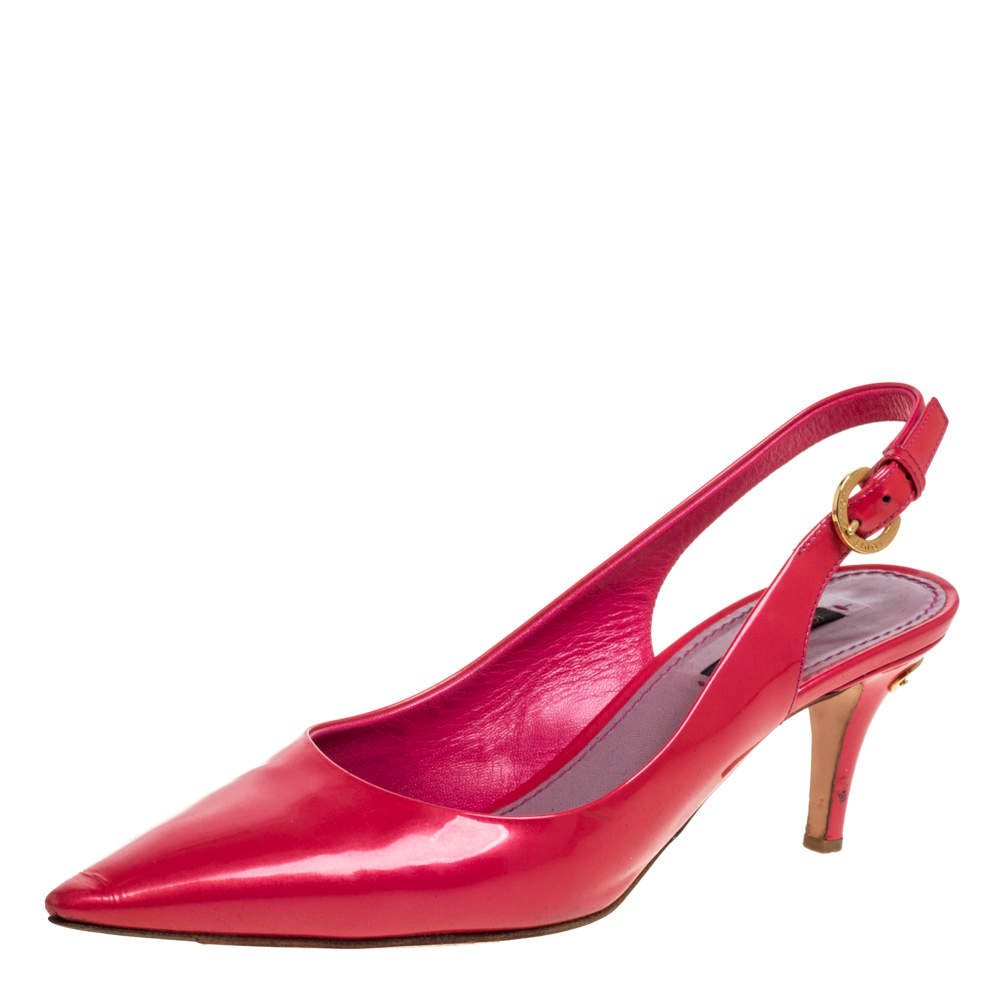 fuschia slingbacks