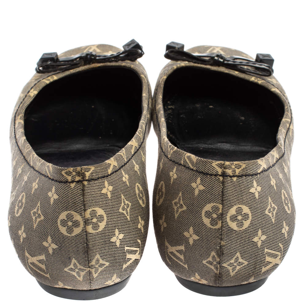 Louis Vuitton Size 37 Monogram Satin Ballerina Flats 61lv32s – Bagriculture