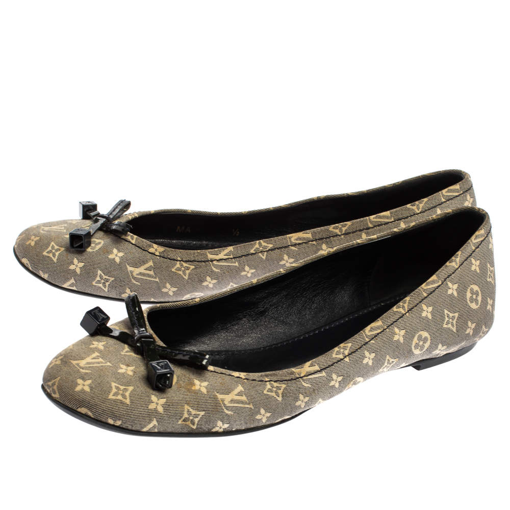 Louis Vuitton Size 37 Monogram Satin Ballerina Flats 61lv32s – Bagriculture