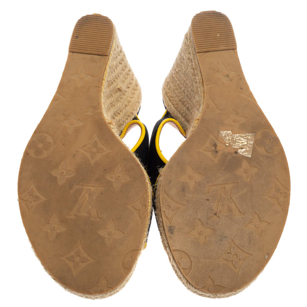 Louis Vuitton Vernis Fleur Espadrille Sandals - Size 7.5 / 37.5