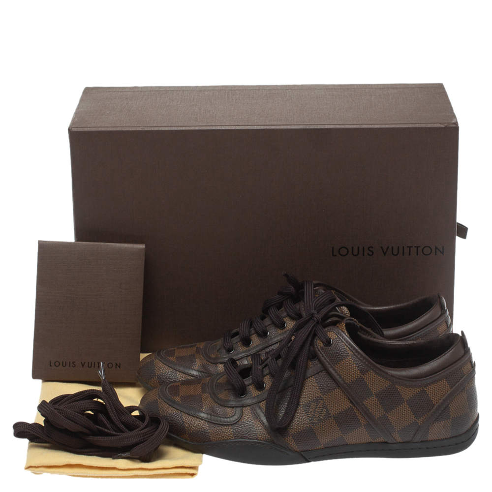 Louis Vuitton Damier Ebene Canvas and Leather Boogie Sneakers Size 36.5 Louis  Vuitton