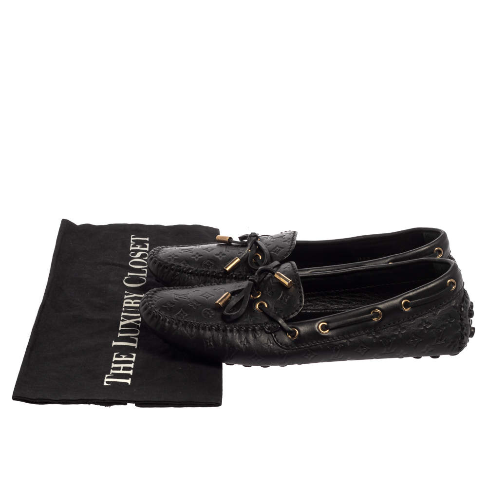 Louis Vuitton Black Monogram Leather Gloria Loafers Size 38 Louis Vuitton |  The Luxury Closet