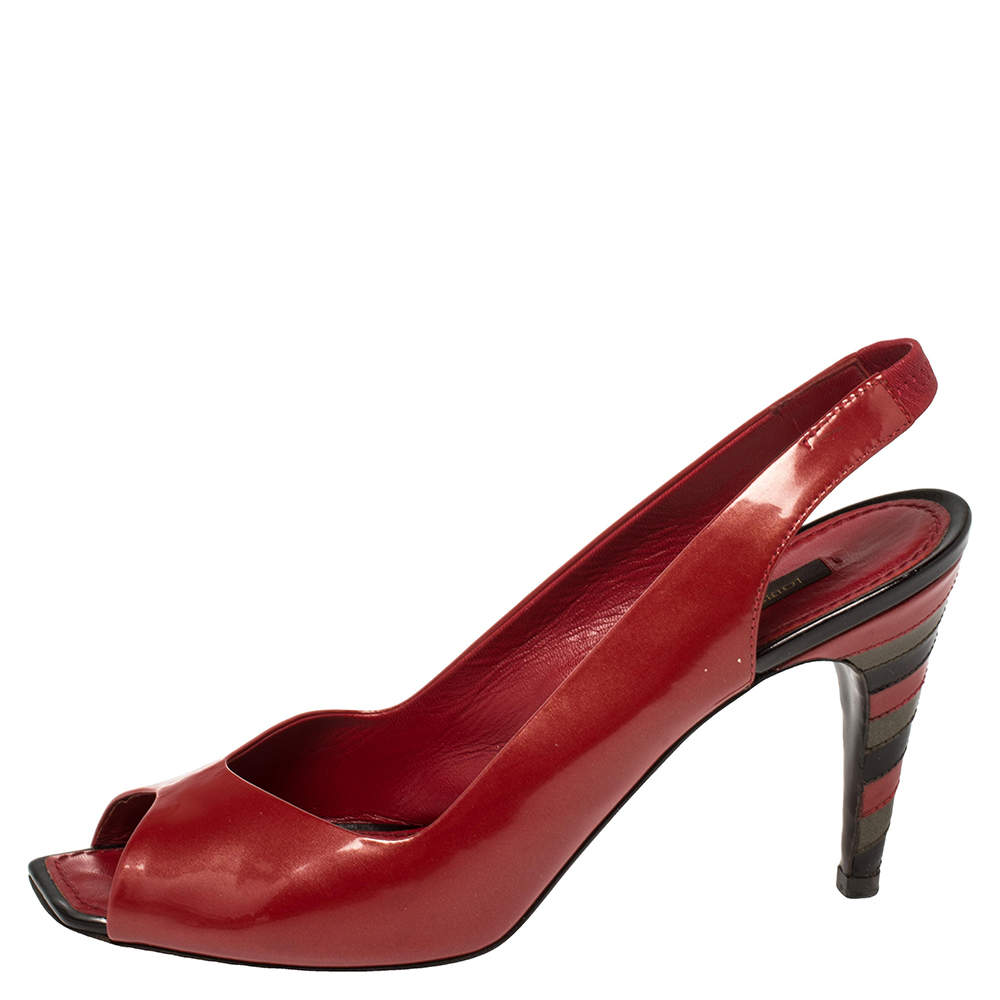 Louis Vuitton Patent Leather Heels In Red