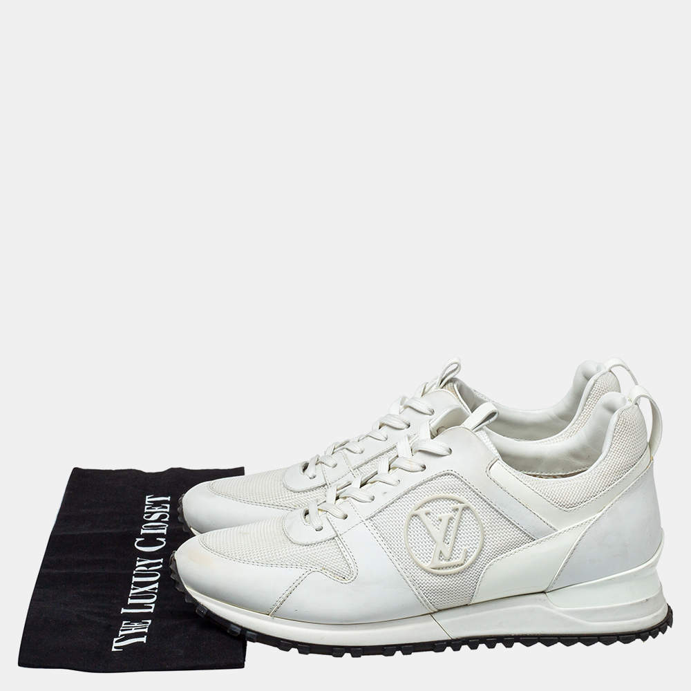Louis Vuitton White/Brown Mesh And Monogram Canvas Run Away Low Top Sneakers  Size 38 Louis Vuitton