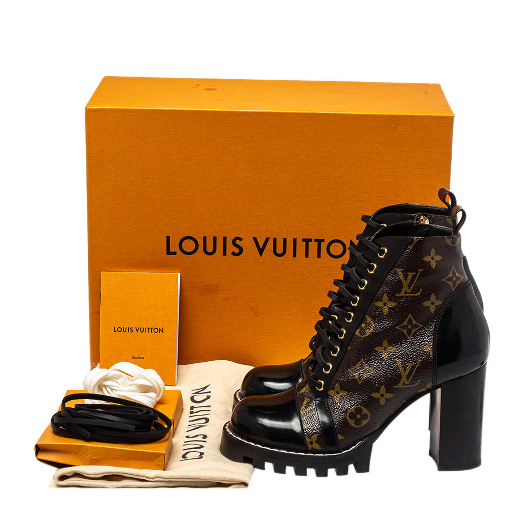 LV Louis Vuitton Patent Monogram Calfskin Stellar 36 / US 6 Gold - Botas de  piel de becerro : : Ropa, Zapatos y Accesorios