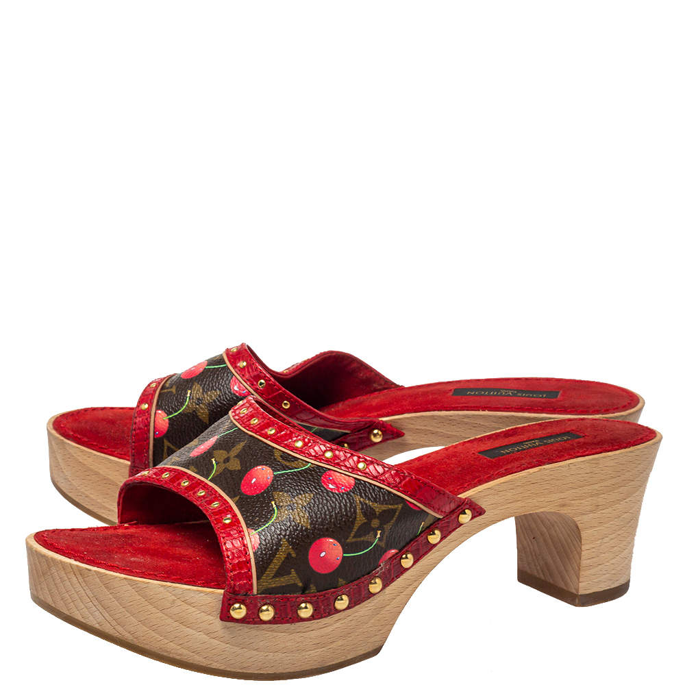 Louis Vuitton Monogram Canvas Wooden Clog Sandals Size 38.5 Louis Vuitton |  The Luxury Closet