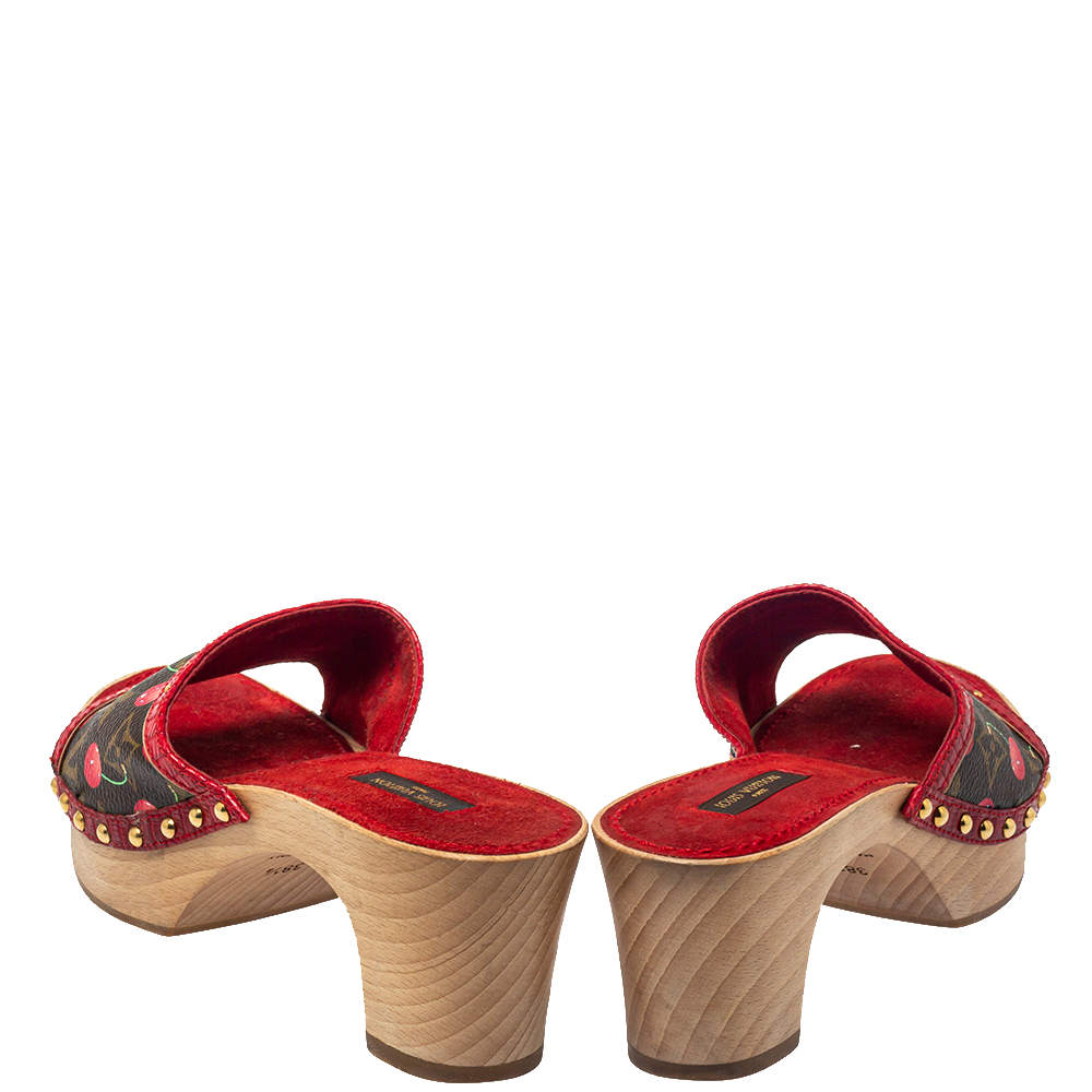 Louis Vuitton Monogram Canvas Wooden Clog Sandals Size 38.5 Louis Vuitton |  The Luxury Closet