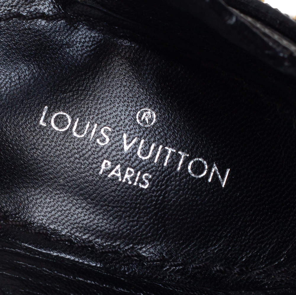 Louis Vuitton Black Leather And Monogram Canvas Nomad Ankle Strap Flats  Size 41 Louis Vuitton | The Luxury Closet