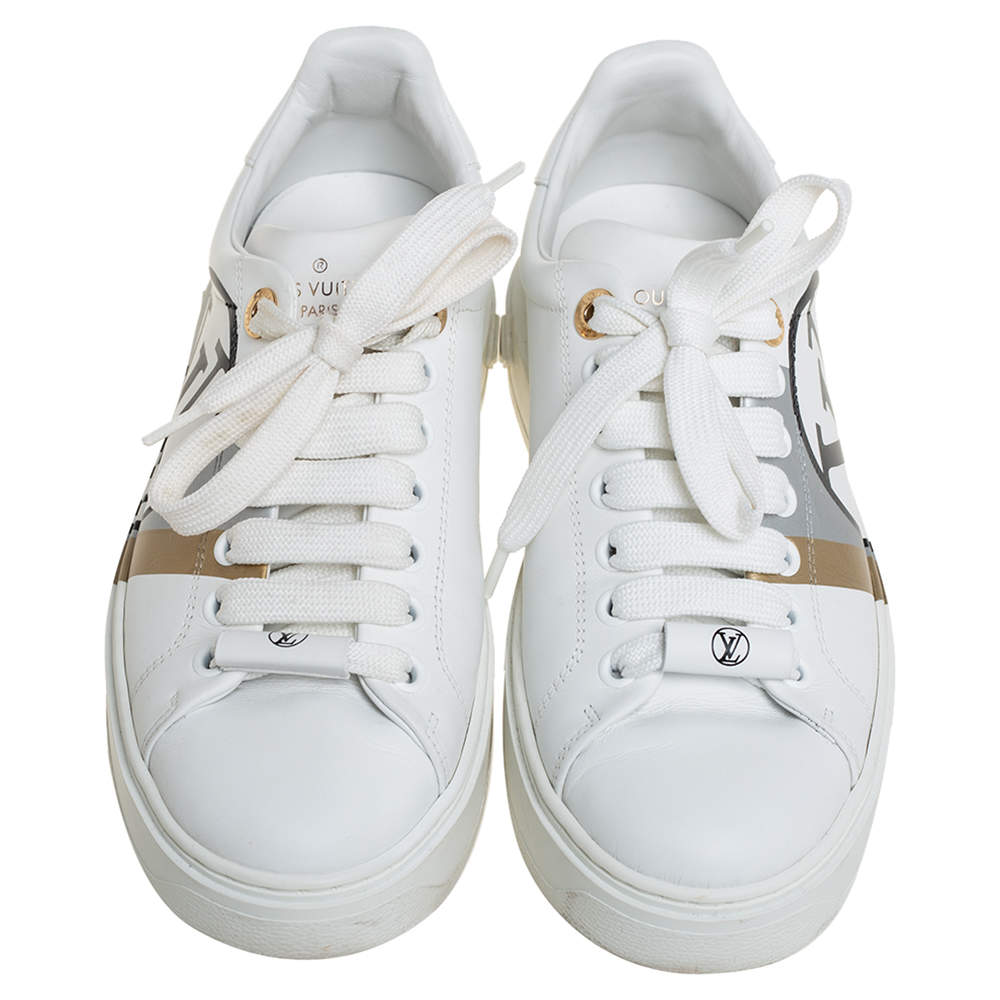 Louis Vuitton Sneakers/Time Out Shoes/36/White/Fashionable/Cute