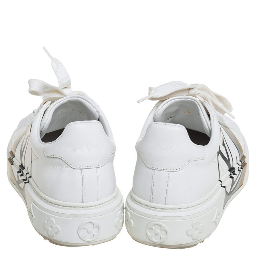 Time out leather trainers Louis Vuitton White size 37.5 EU in Leather -  20838938