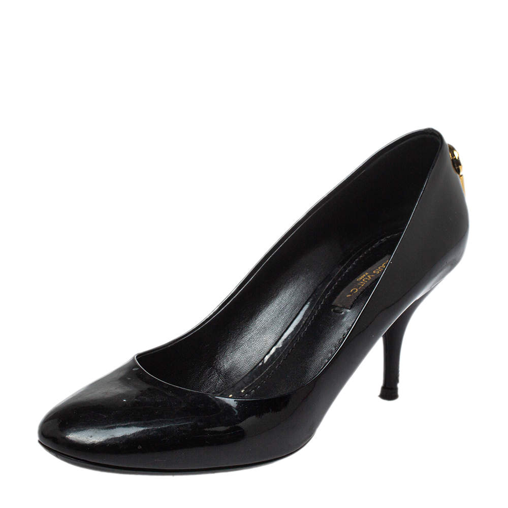 مملوكة مسبقًا Louis Vuitton Black Patent Leather Oh Really! Pumps Size 37.5