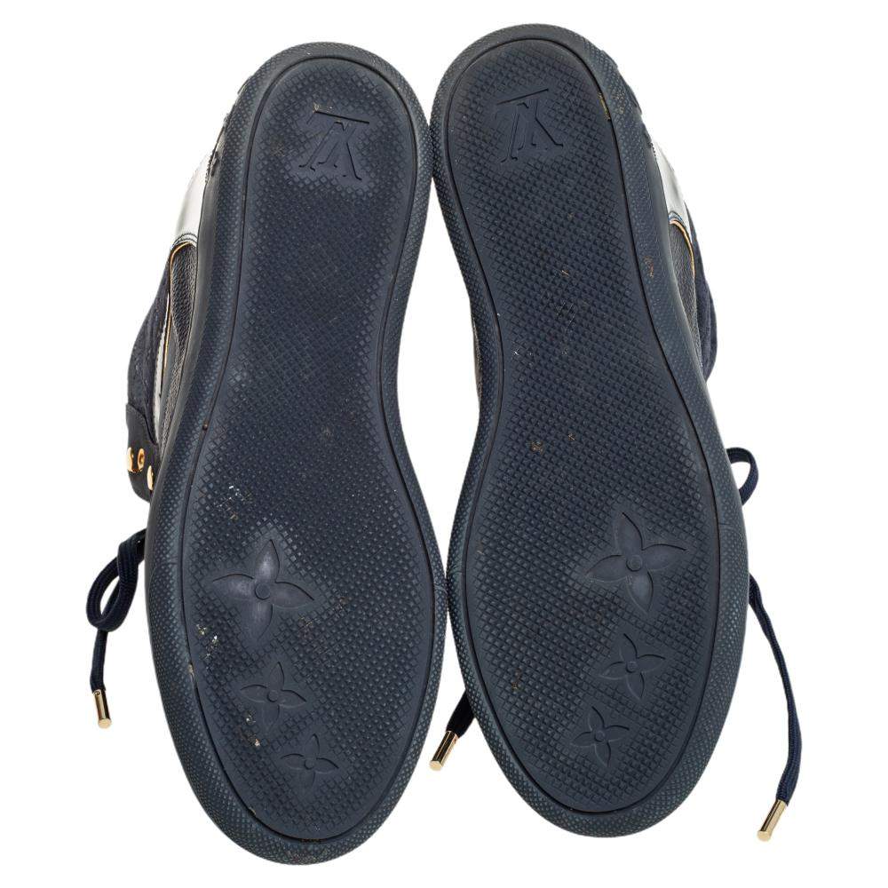 Louis Vuitton Bordeaux Monogram Suede Leather Cliff Top Wedge Sneakers Size  8.5/39 - Yoogi's Closet