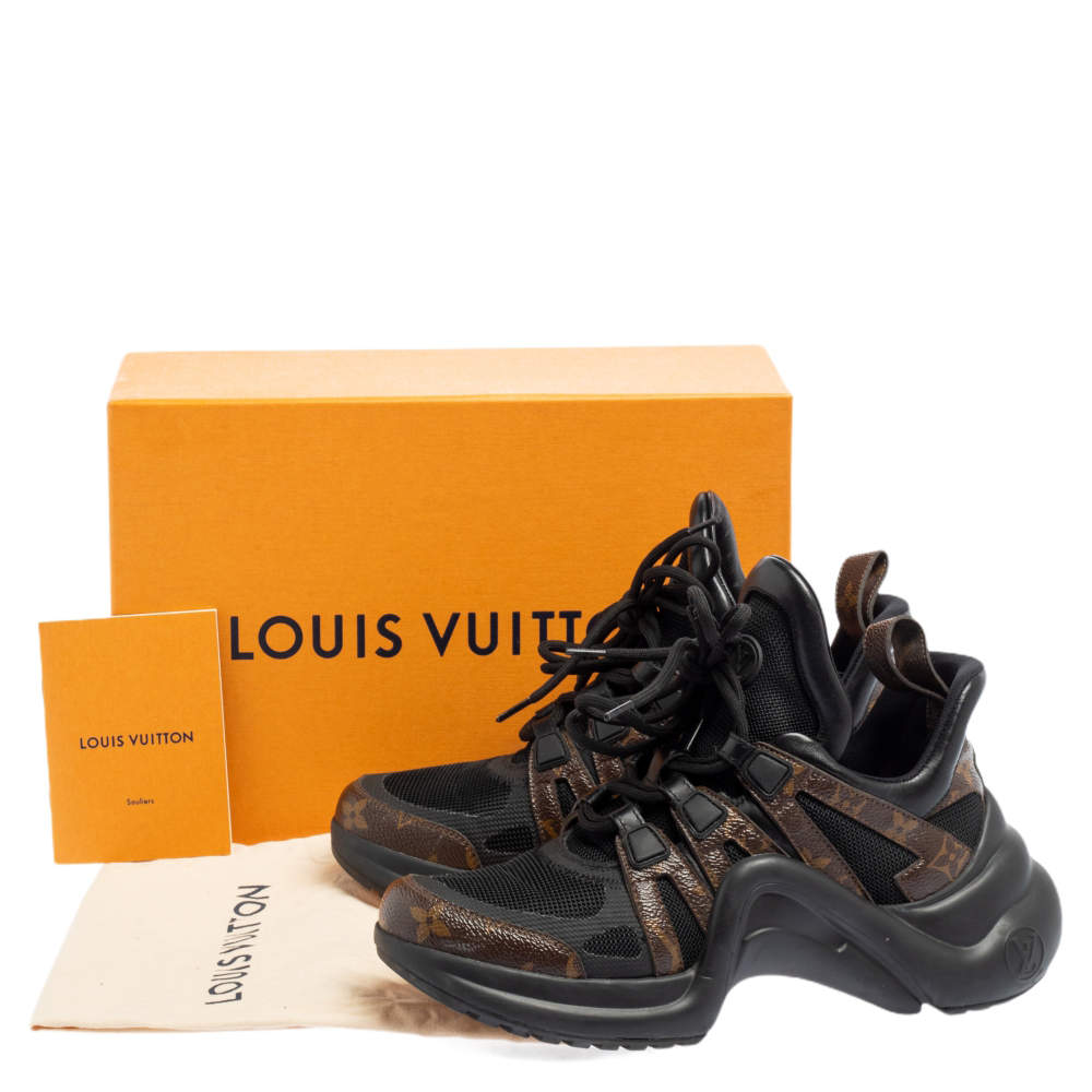 Louis Vuitton Black Monogram Canvas And Mesh LV Archlight Sneakers Size  37.5 at 1stDibs