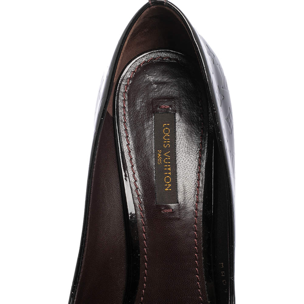 Louis Vuitton Amarante Monogram Vernis True Peep Toe Platform Pumps Size  37.5 - ShopStyle