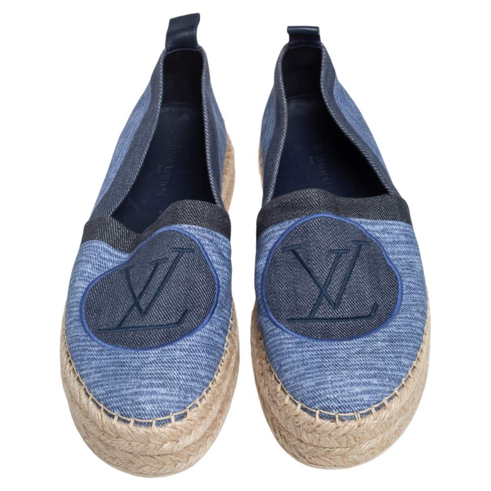 Seashore espadrilles Louis Vuitton Blue size 38.5 EU in Denim - Jeans -  32880266