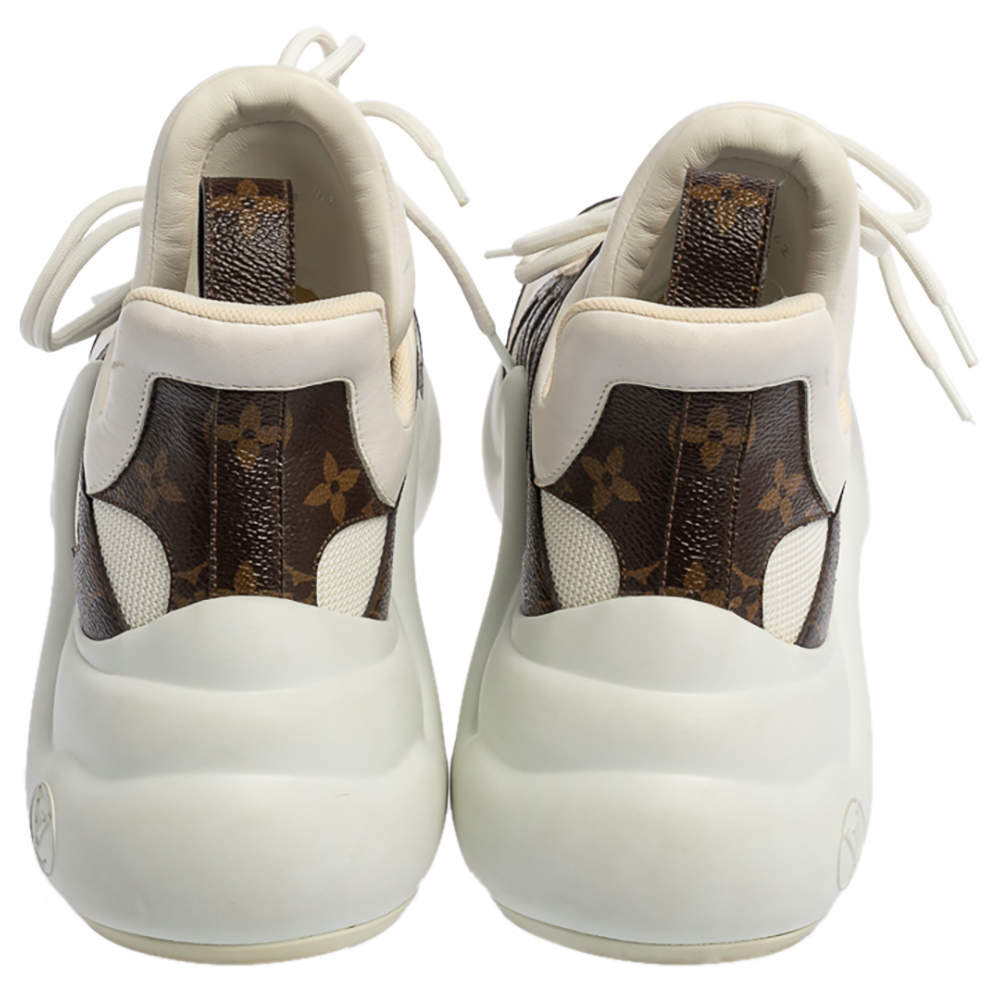 Louis Vuitton White Monogram Canvas and Mesh LV Archlight Sneakers Size 42