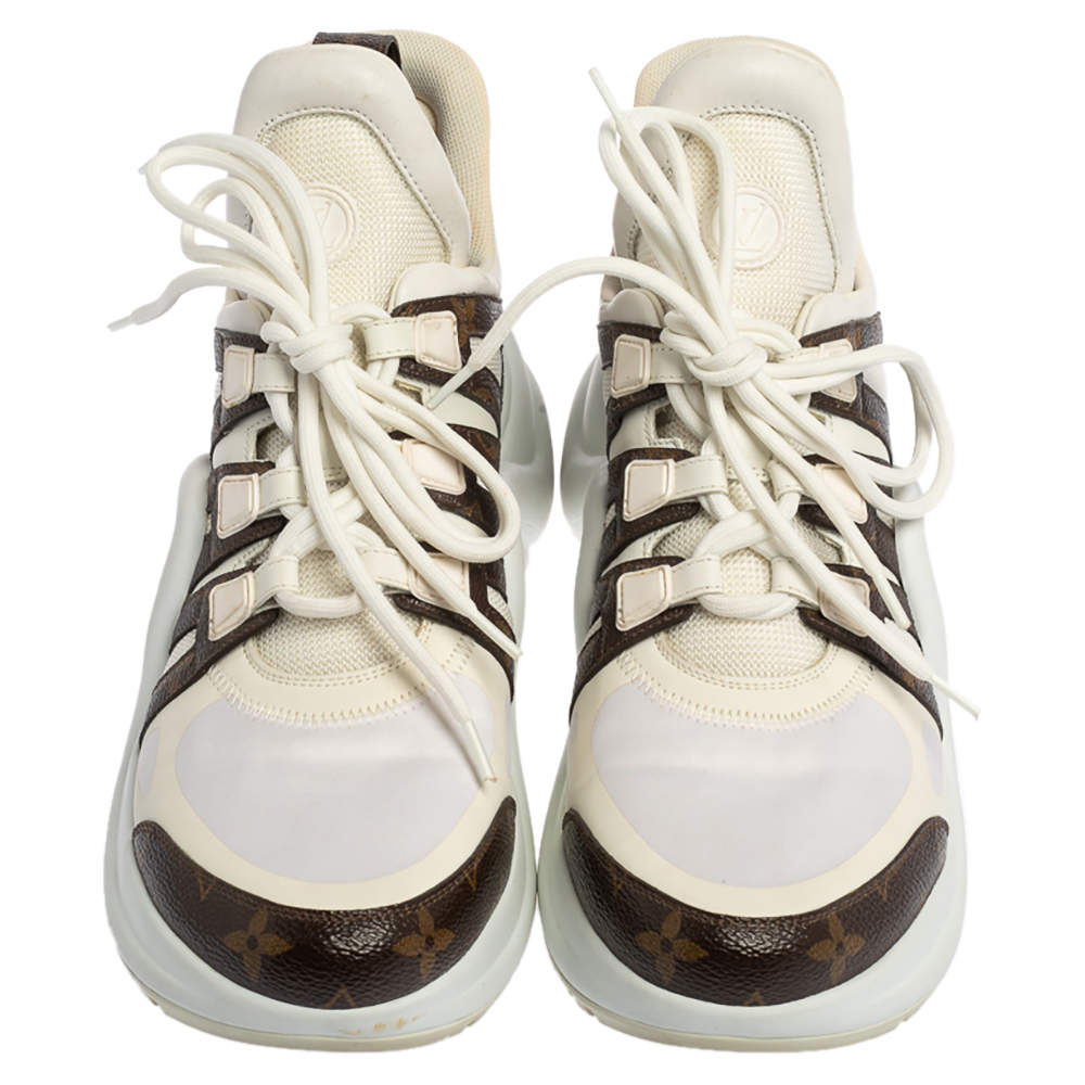 Archlight cloth trainers Louis Vuitton White size 36.5 IT in Cloth -  20695268