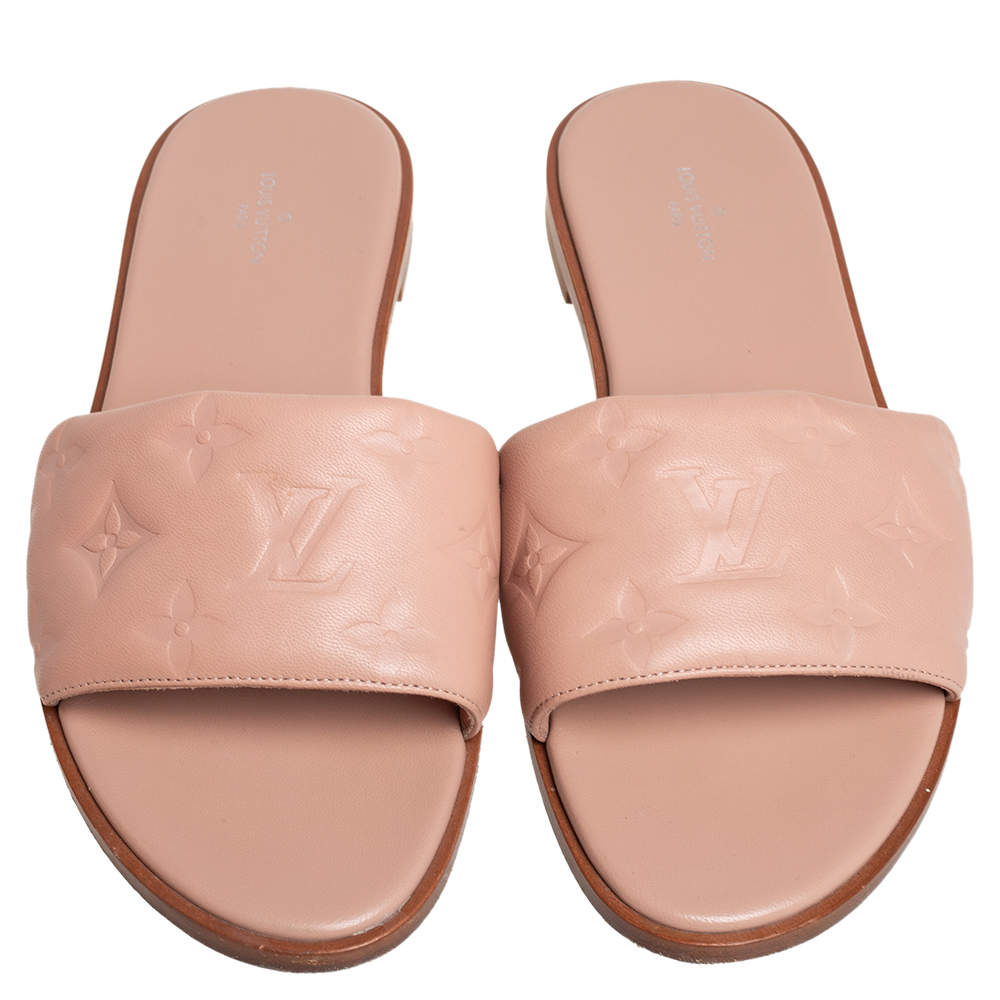 Revival leather mules Louis Vuitton Pink size 38 EU in Leather - 28286468