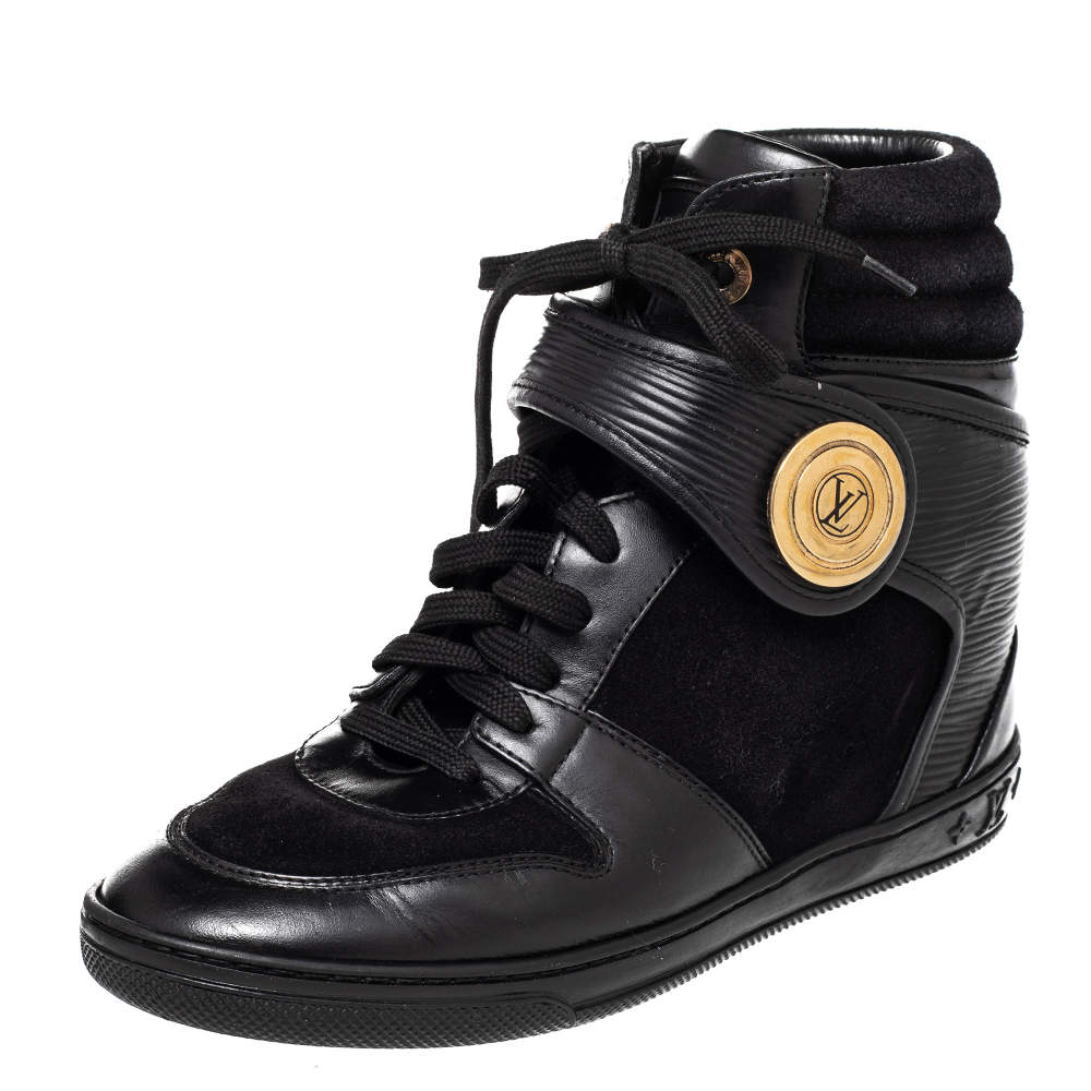Louis Vuitton - Epi Suede Postmark Wedge Sneakers