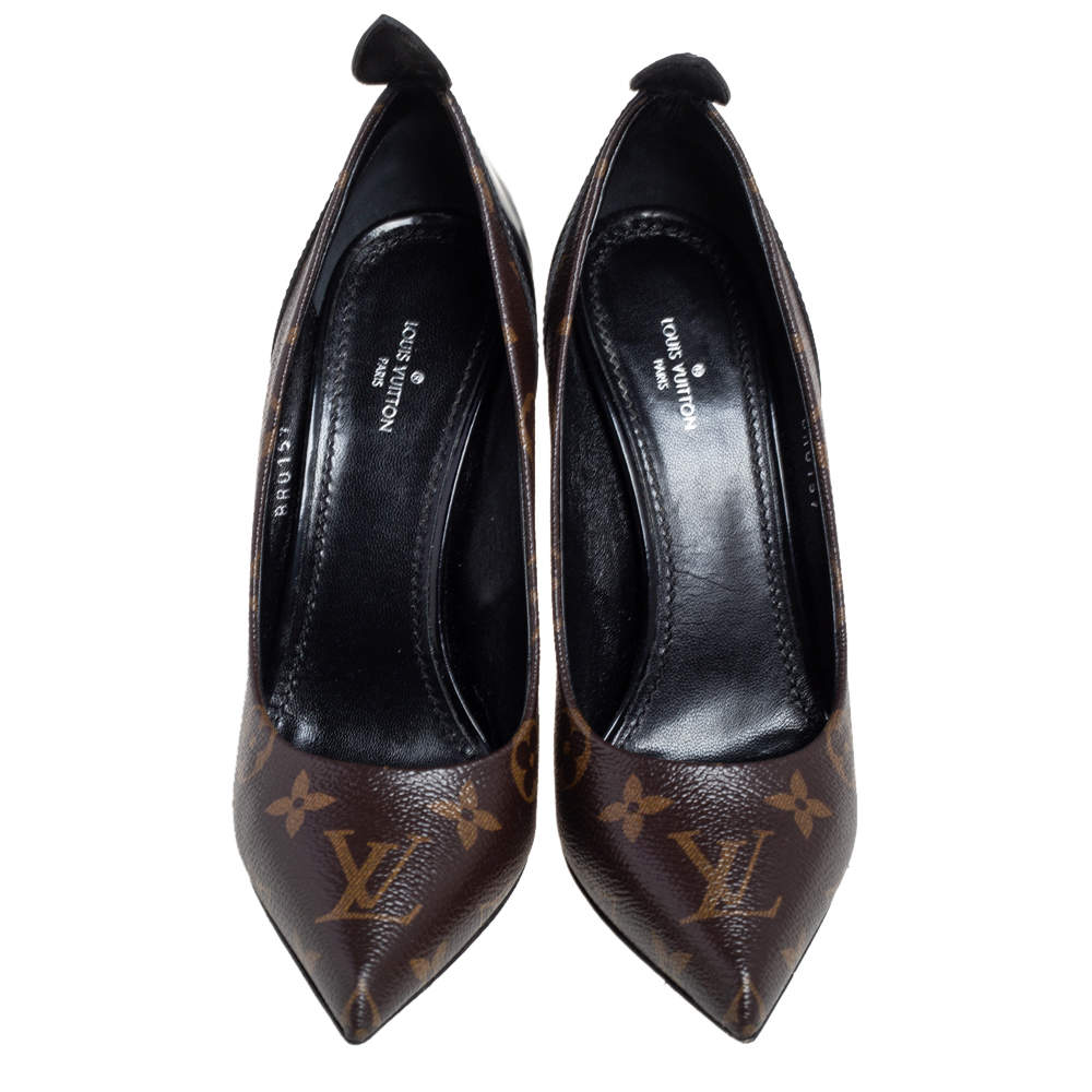 Louis Vuitton, Shoes, Authentic Louis Vuitton Pumps Matchmake Brown  Monogram Line Women Size 37 Us 7