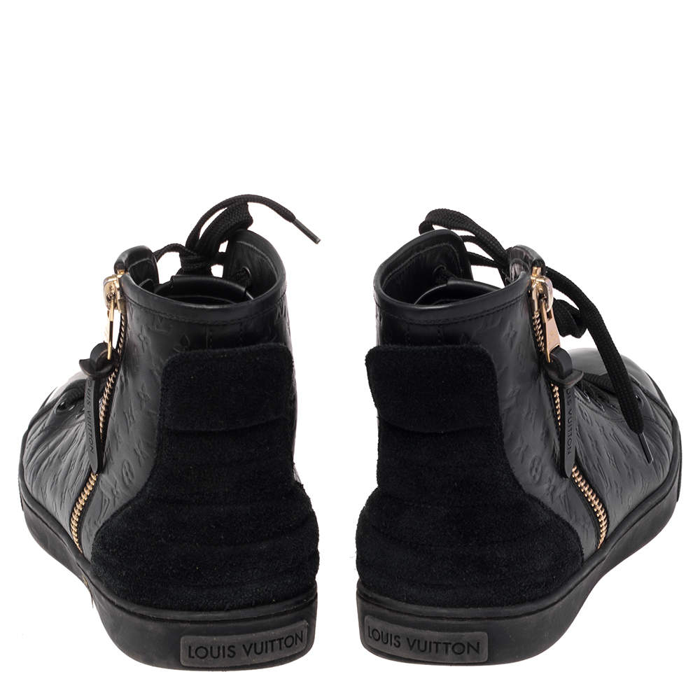 Louis Vuitton Black Empreinte Leather Stellar High Top Sneakers Size 37.5  For Sale at 1stDibs  louis vuitton black high top sneakers, louis vuitton  black high top shoes, louis vuitton high top