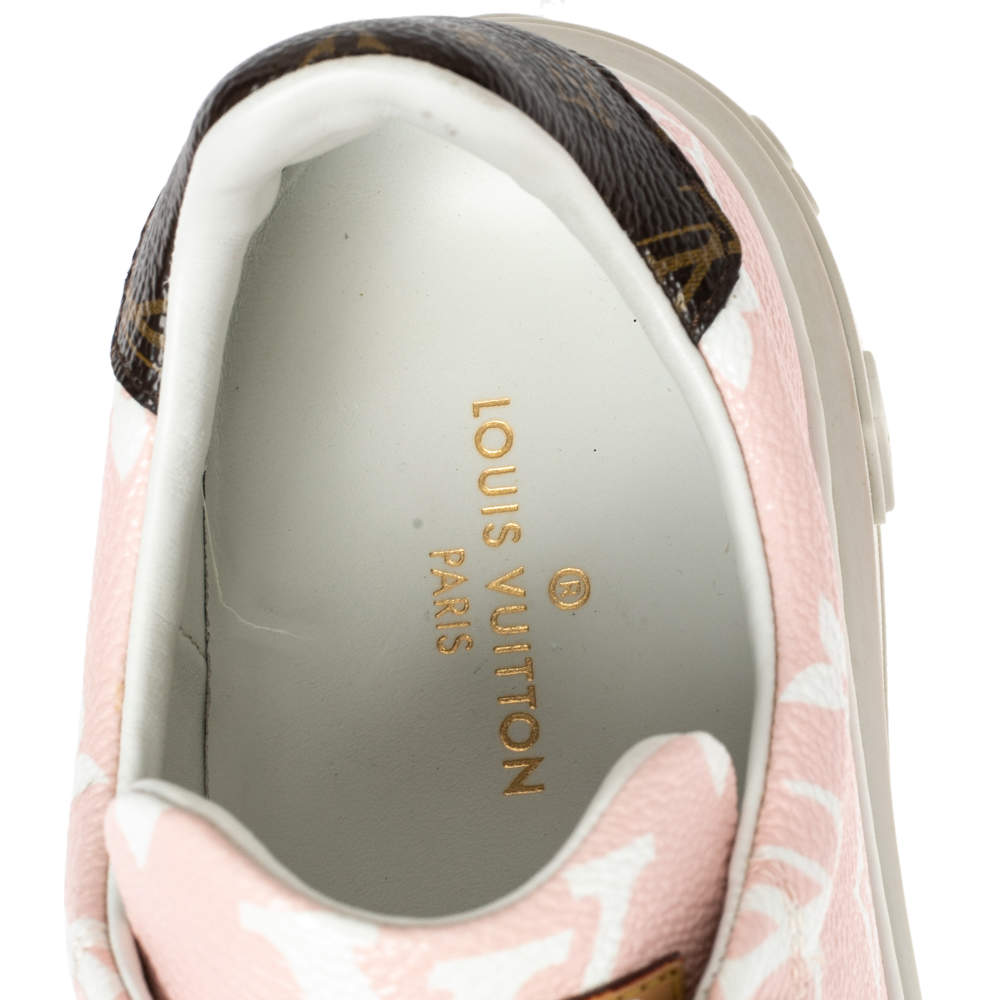 WMNS) Louis Vuitton Time Out Sneaker 'Pink Monogram' 1A5U0X - KICKS CREW
