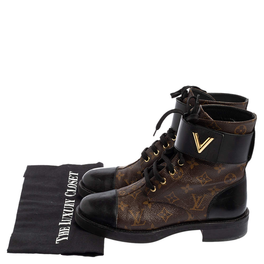 Louis Vuitton 2021 Wonderland Flat Ranger Combat Boots - Brown Boots, Shoes  - LOU706574