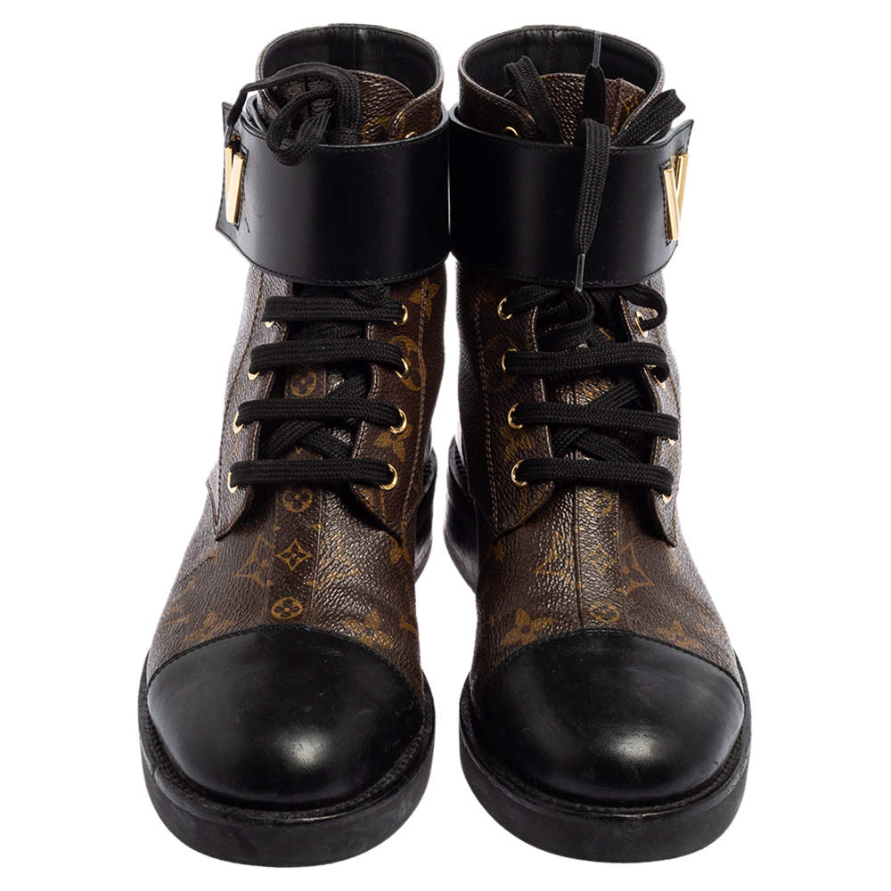 Louis Vuitton Wonderland Ranger LV Monogram Combat Boots - Brown Boots,  Shoes - LOU728010