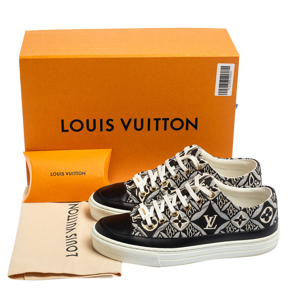 Louis Vuitton Black/White Monogram Jacquard Canvas Stellar Low Top Sneakers  Size 35 Louis Vuitton