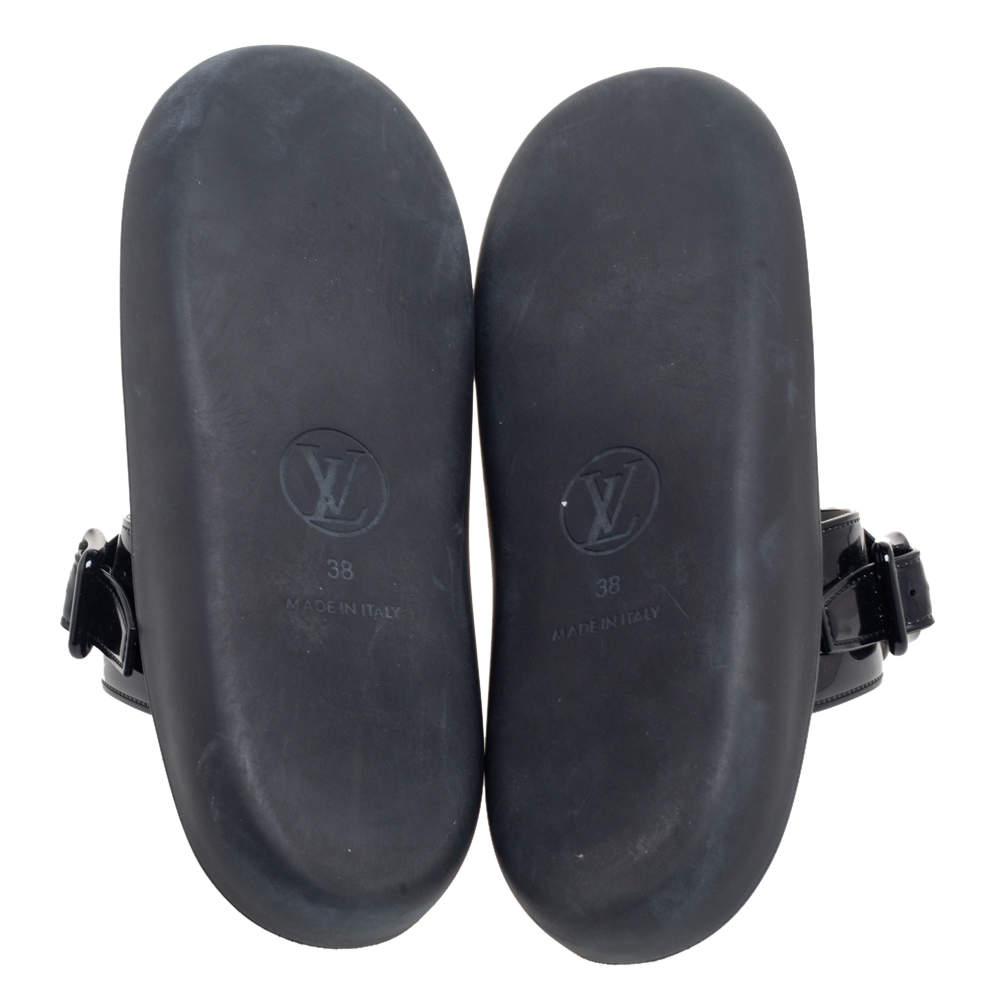 Sandal Louis Vuitton Black size 36 EU in Rubber - 28665318