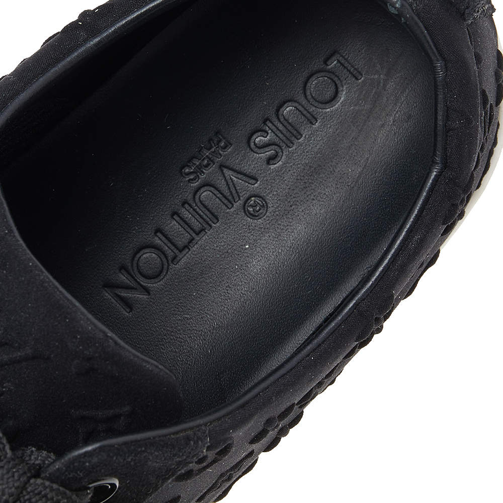 LOUIS VUITTON Canvas LV Squad Sneaker Boots 35 Black 1100663