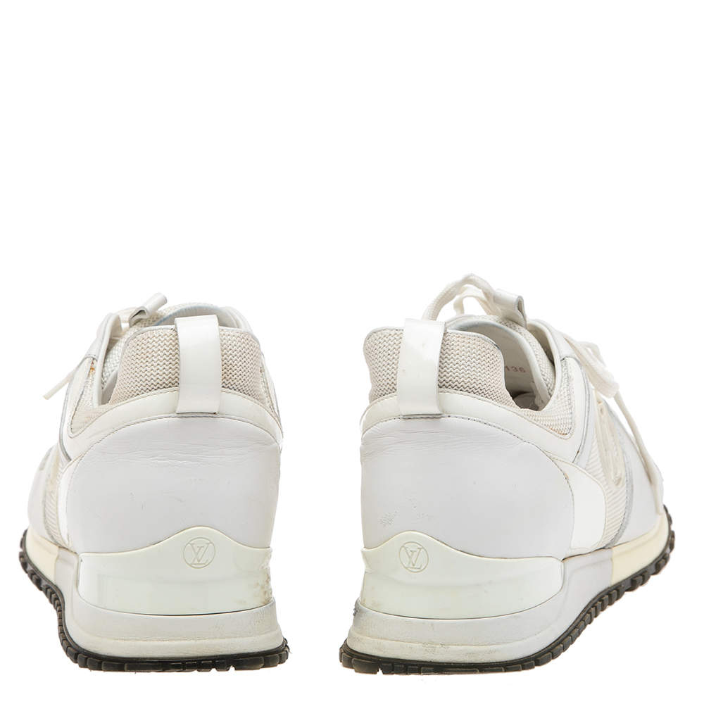 Run away leather low trainers Louis Vuitton White size 8.5 UK in Leather -  32028406