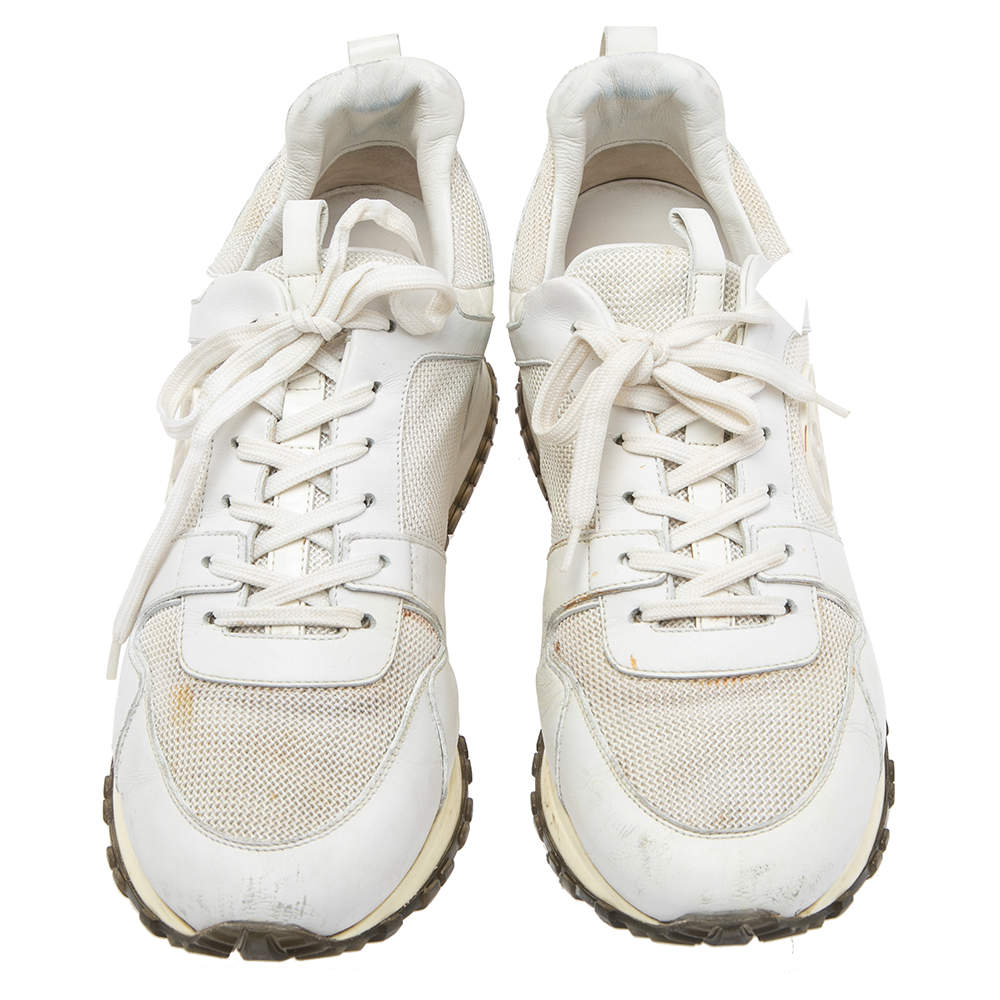 Run away leather low trainers Louis Vuitton White size 8.5 UK in Leather -  32028406