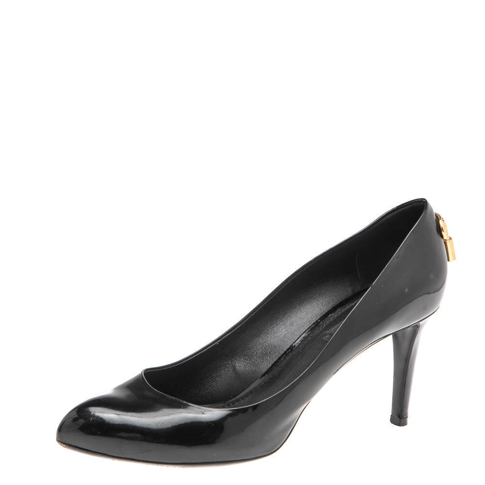 مملوكة مسبقًا Louis Vuitton Black Patent Leather Oh Really! Platform Pumps Size 39