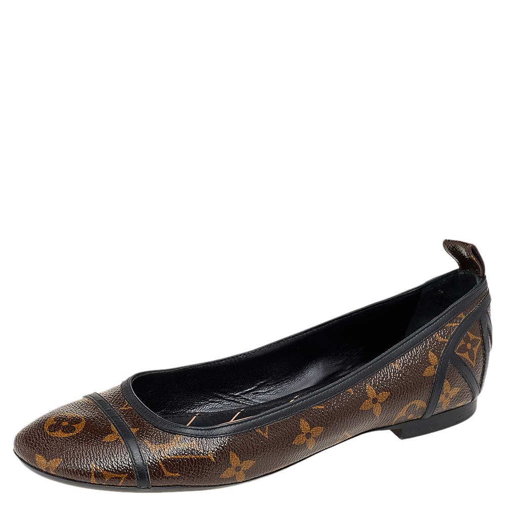 Louis Vuitton Monogram Coated Canvas New Revival Ballet Flats Size 38.5 ...