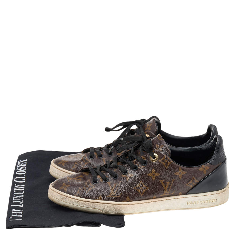 Louis Vuitton 1A1F4L Monogram Canvas & Patent Leather Frontrow Sneakers  Size 40