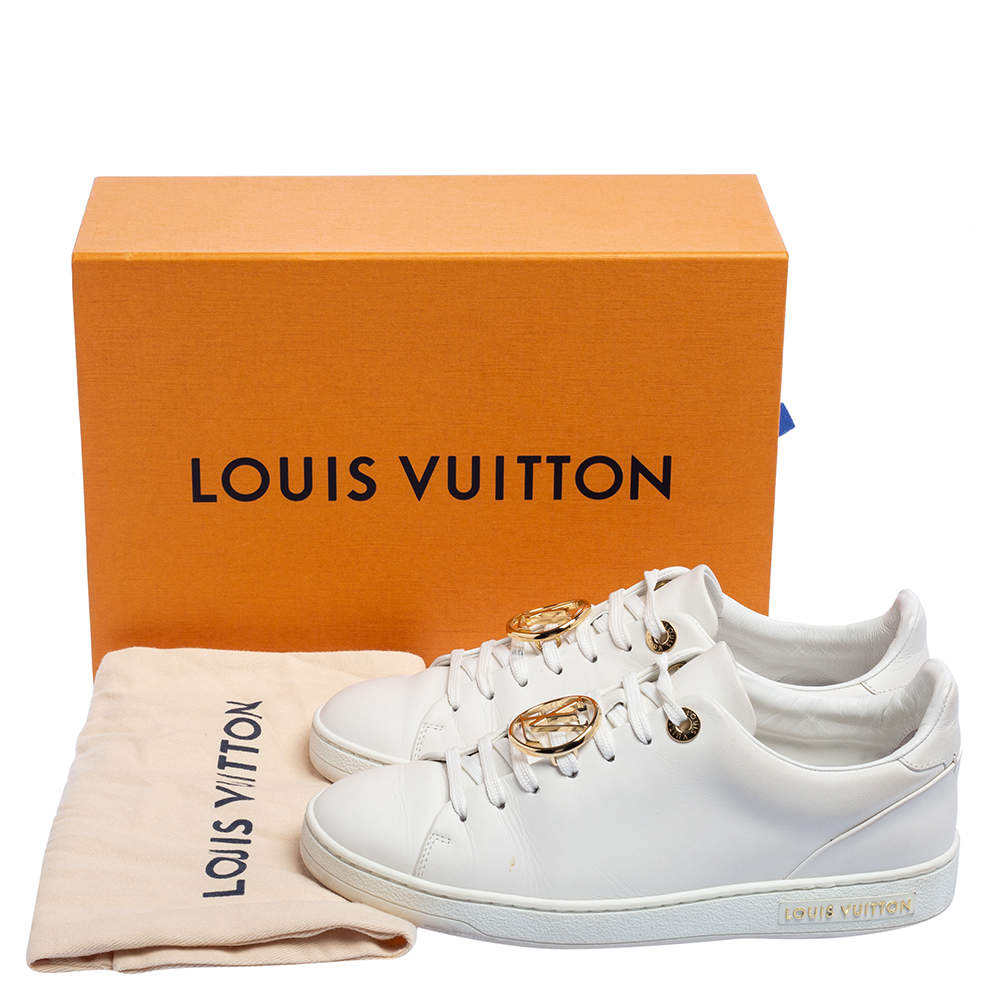SHOES SNEAKERS LOUIS VUITTON SNEAKERS FRONTROW LV 35 White leather  ref.1019664 - Joli Closet