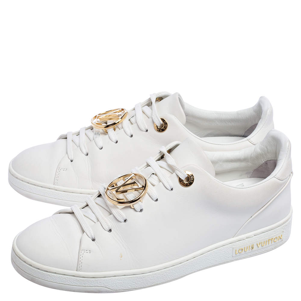 Louis Vuitton White Monogram Frontrow Sneakers 35 – The Closet