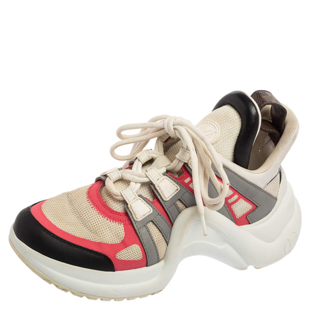 Louis Vuitton Women's LV Archlight Sneakers Mesh and Monogram Coated Canvas Multicolor
