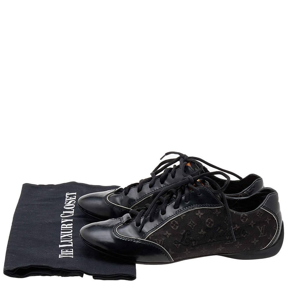 Louis Vuitton Black Monogram Canvas and Leather Low Top Sneakers Size 39  Louis Vuitton | The Luxury Closet