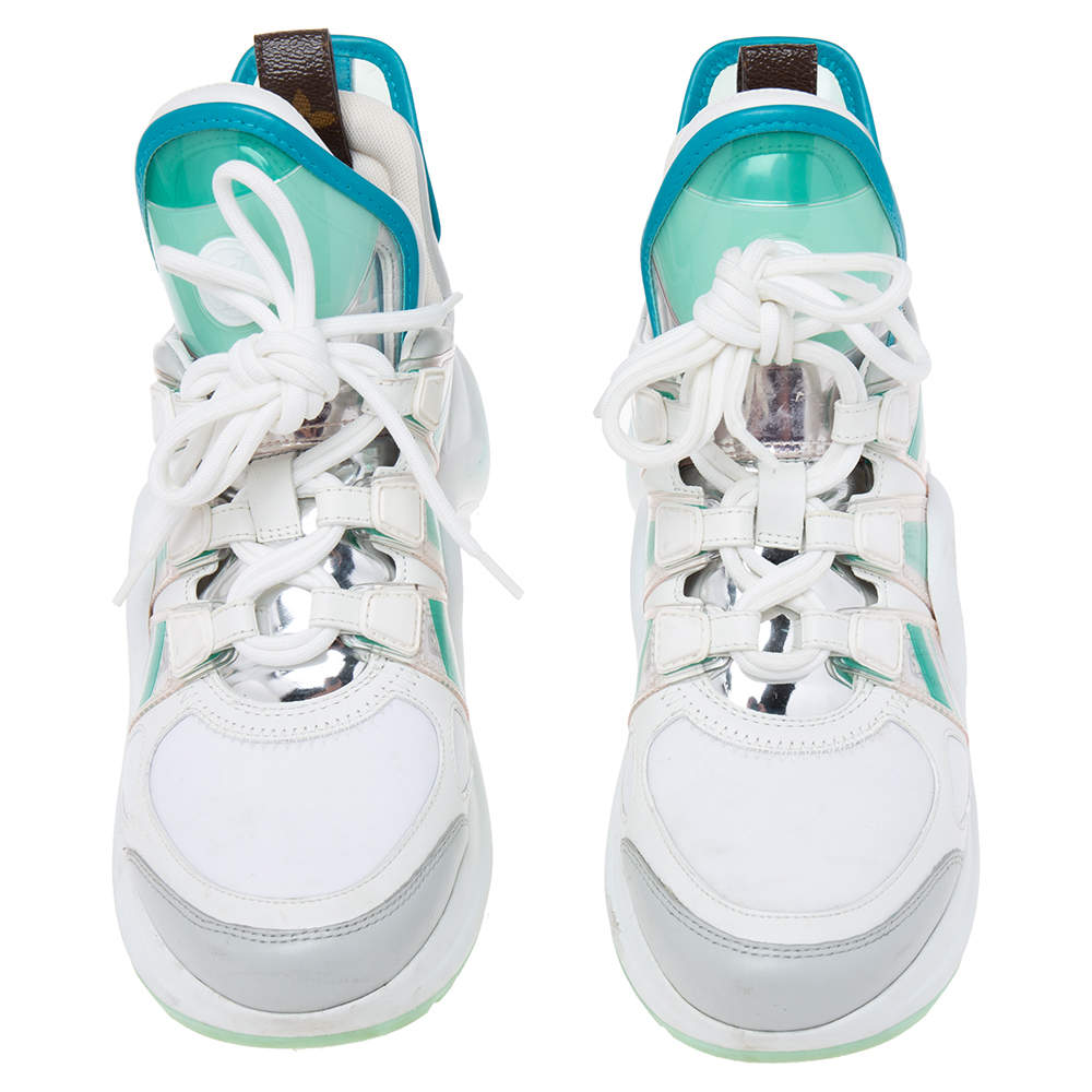 LOUIS VUITTON Green & White Archlight Sneakers (Sz. 37) — MOSS