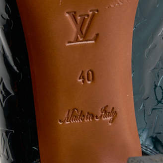 Louis Vuitton Green Canvas Crisscross Singback Sandals Size 40 at 1stDibs