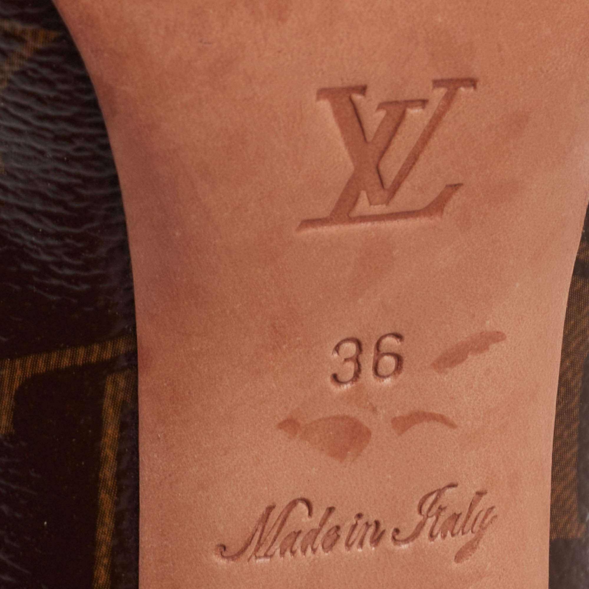 Louis Vuitton Brown Monogram Canvas Ritual Mary Jane Peep Toe Pumps Size 36 Louis  Vuitton
