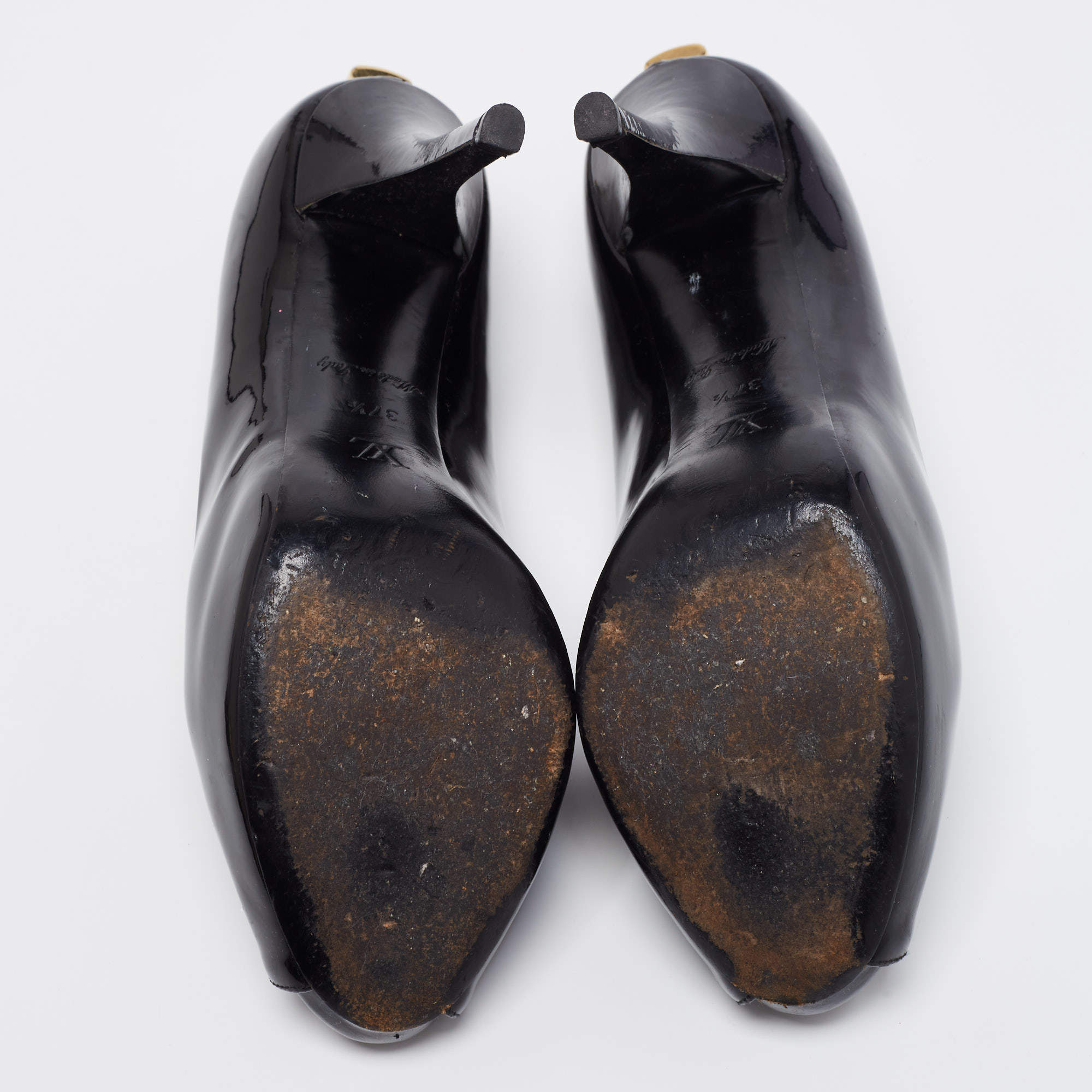 Louis Vuitton Black Patent Oh Really Peep-Toe Platform Heels – Boutique  LUC.S