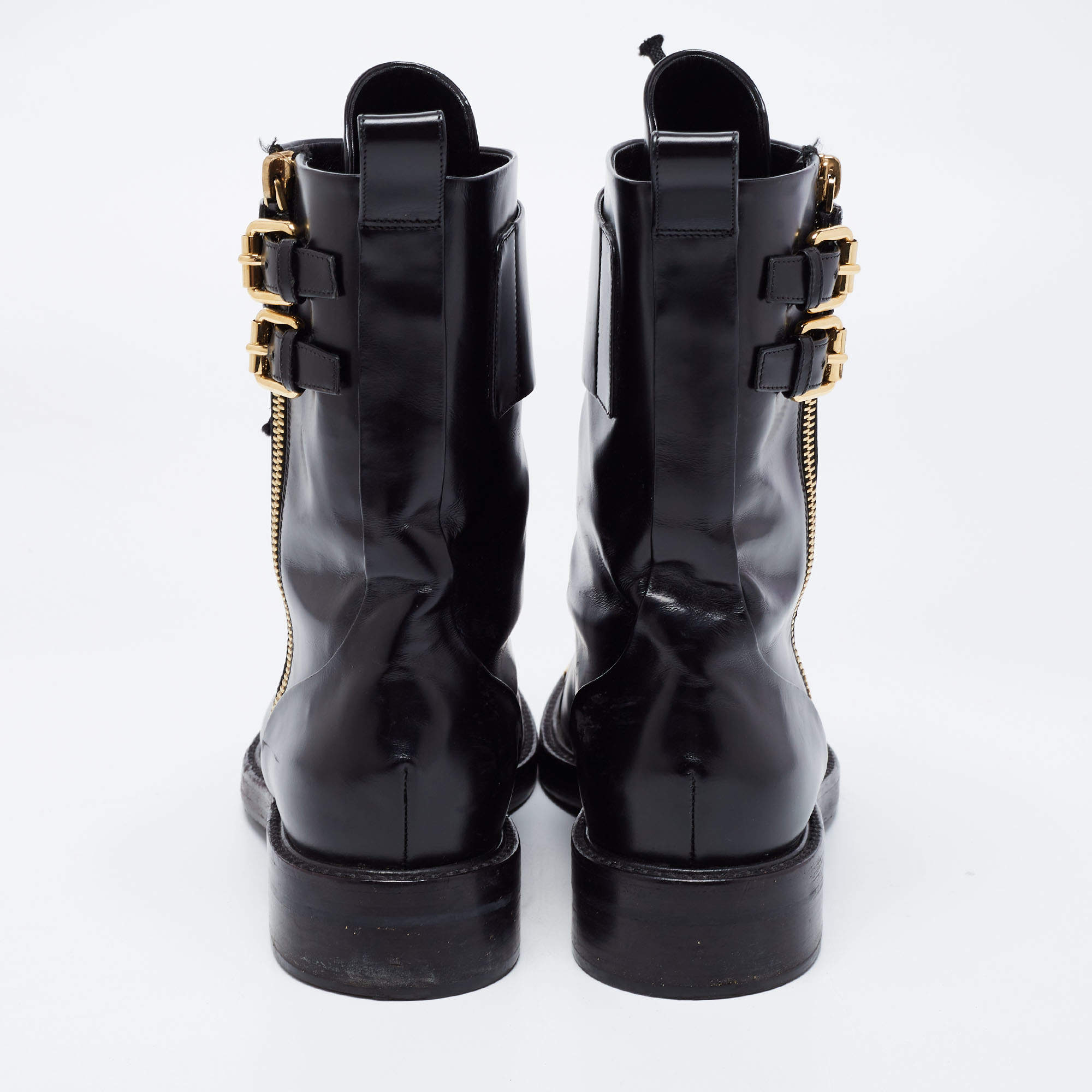 Louis Vuitton Leather Printed Combat Boots - Black Boots, Shoes - LOU807386