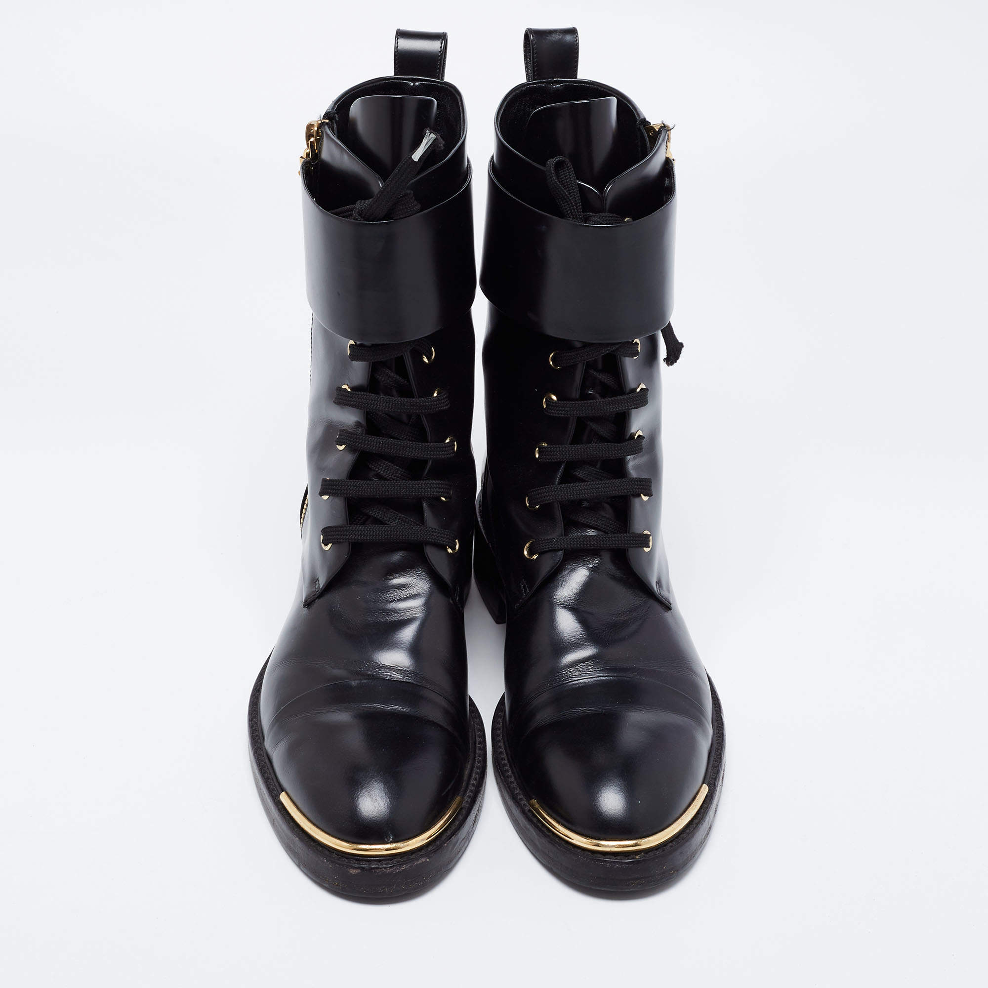 Louis Vuitton Burgundy Leather Diplomacy Ranger Boots Size 38