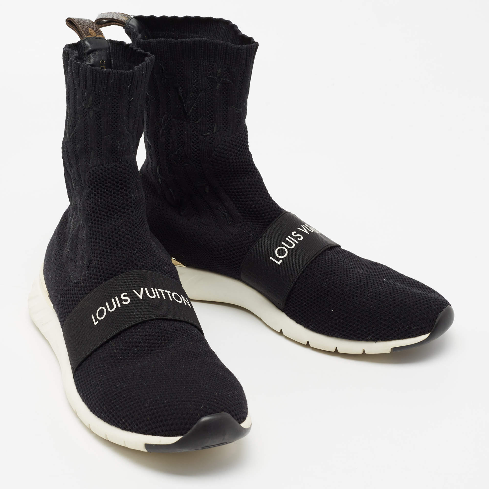 Louis Vuitton Women Aftergame Heart Sock Fabric Sneaker 39 US 9 UK/AU 6