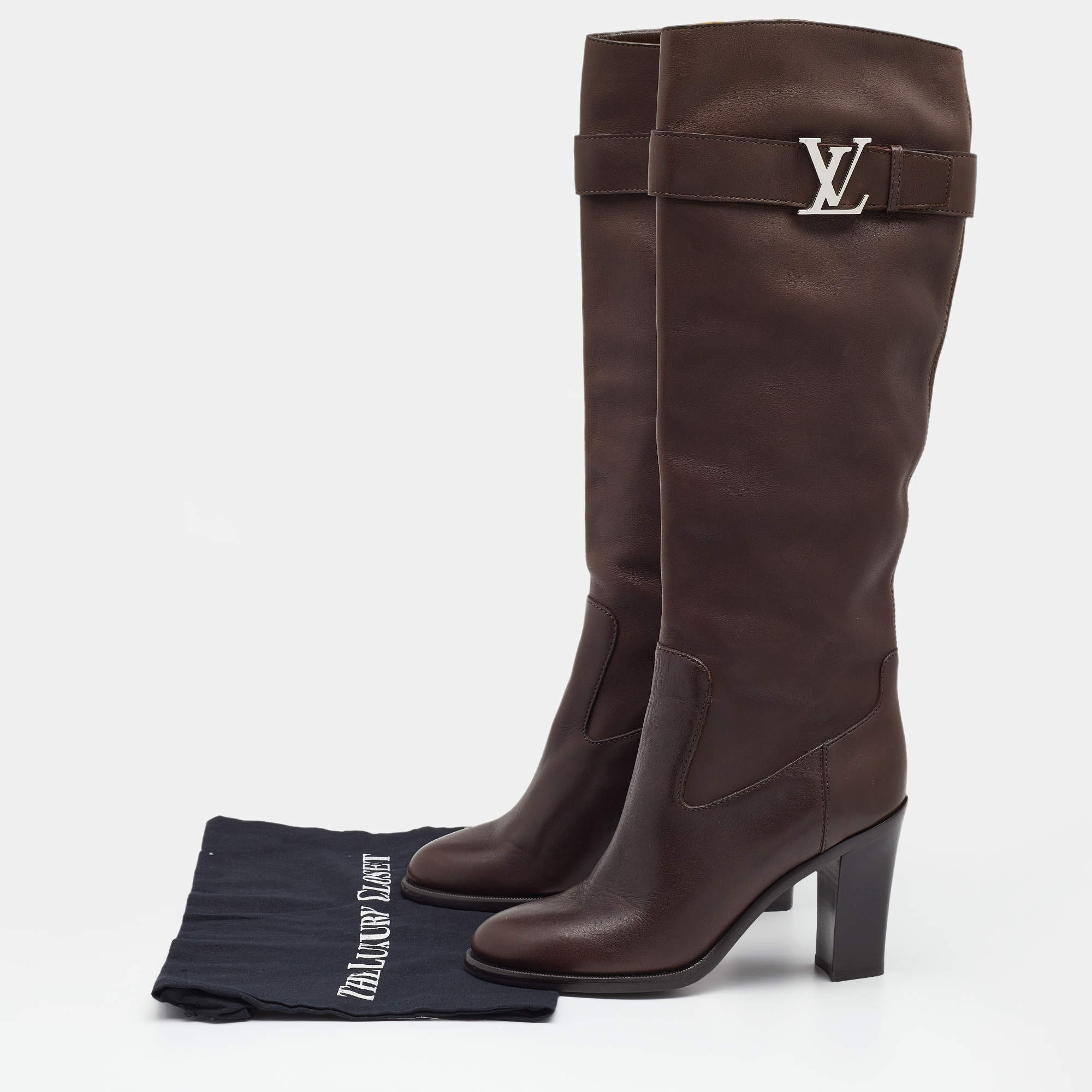 Louis Vuitton Leather Donna Knee-High Boots 95